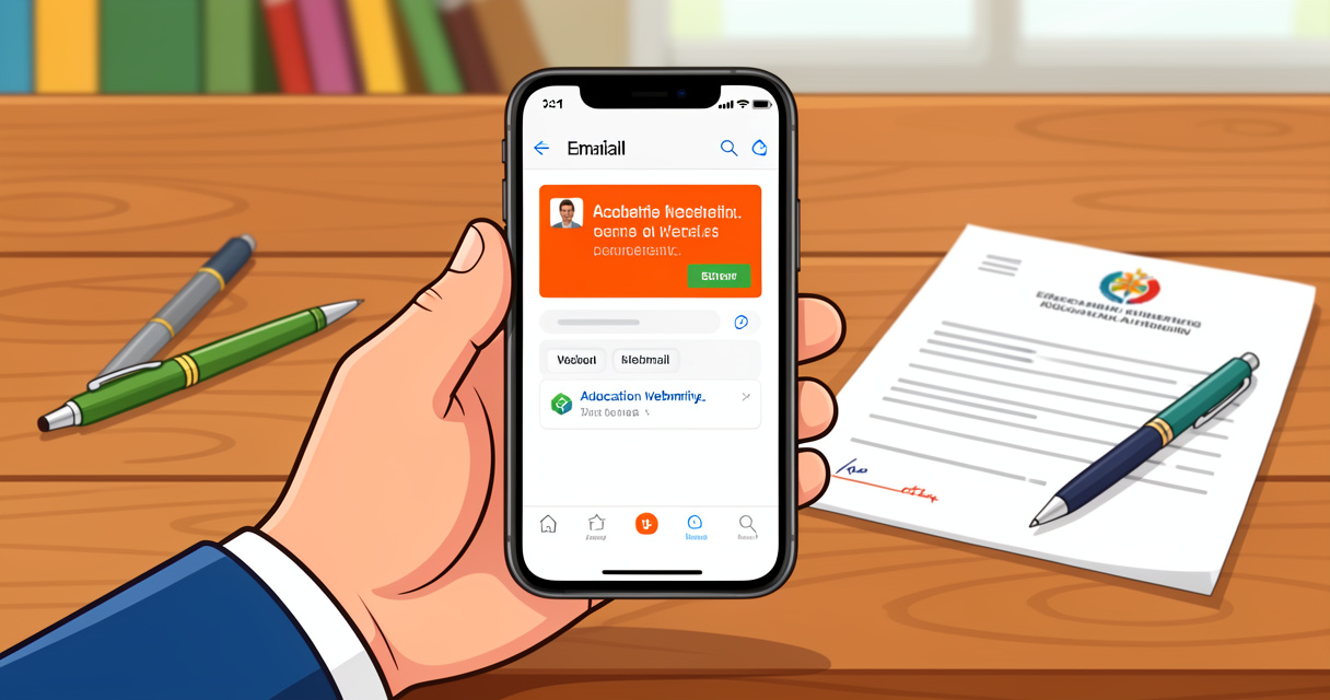 Accès au webmail académique depuis un smartphone pour enseignant Indre-et-Loire